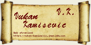 Vukan Kamišević vizit kartica